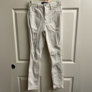 Hollister White Distressed Jeggings w26 L28